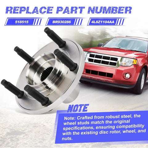 Front Wheel Hub Bearing Assembly That Fits Ford Escape Mazda Tribute Mercury Mariner Durable OEM Grade Hub Bearing Kit Ready