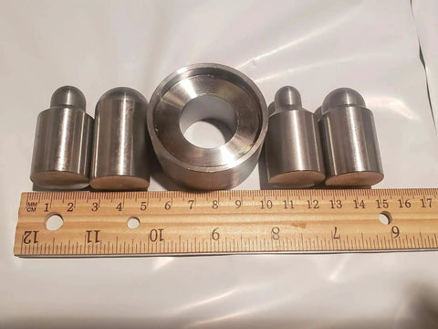 17 Degree Folding Die Set And Folding Cone 5 Piece Jewelry Making Tool For Coin Rings Self Centering Stainless Steel Hole Punch