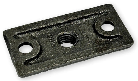 Set Of 100 Malleable Iron Wall Ceiling Plates Half Inch Diameter Rod Flange Type For Structural Attachment To Ceiling Or Wall Plain Finish 180 Pound Load Rating Durable Hardware For Hanger Rod Mounting