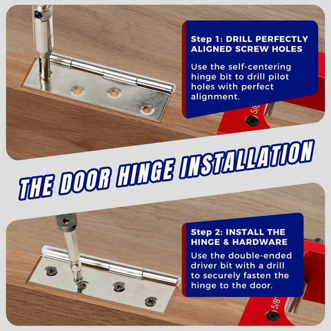 Installation guide for Upgraded Aluminum Alloy Door Hinge Jig Kit For Router Pro Grade Mortise Template With Adjustable Fit