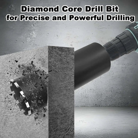 Heavy Duty Diamond Core Drill Bit For Concrete And Masonry, Four Inch Size With One Quarter To Seven Inch Thread, laser welding