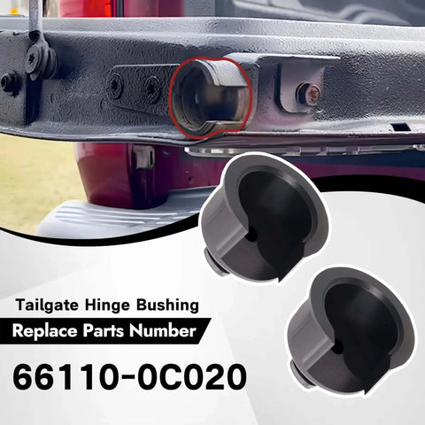 2 Pcs Tailgate Hinge Bushing Insert For 2007 Through 2024 Toyota Tundra SR And SR5 Rear Right Passenger Side 661100C020