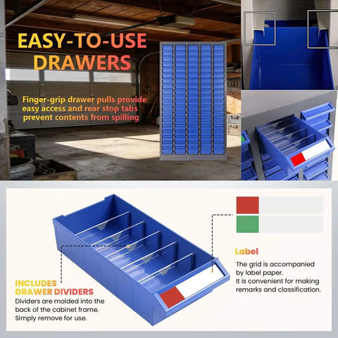 Heavy Duty 100 Drawer Parts Cabinet With Metal Frame For Nuts Bolts And Small Hardware In Garage Workshop And Classroom Storage Organizer Durable ABS Drawers And Sturdy Metal Body Keeps Tools And Components Tidy And Accessible