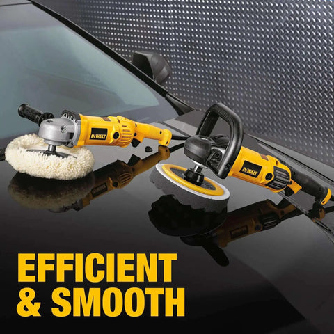 Beast Mode Heavy Duty Corded Car Buffer Polisher, 7 Inch To 9 Inch Dual Size resting on a car hood for high gloss finish detailing