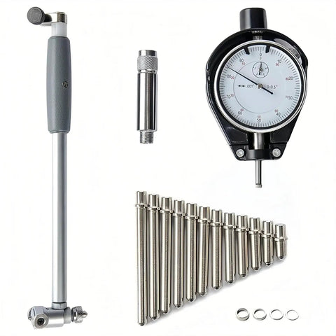 Dial Bore Gauge Set 2 to 6 Inches With 0.001 Inch Accuracy, Self Centering Dial Indicator For Engine Cylinder Holes, Inside Micrometer