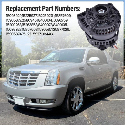 Heavy Duty 300A 14V High Output Alternator Replacement For 2007 To 2011 Escalade 6.0L 6.2L V8 And GM SUVs with part numbers