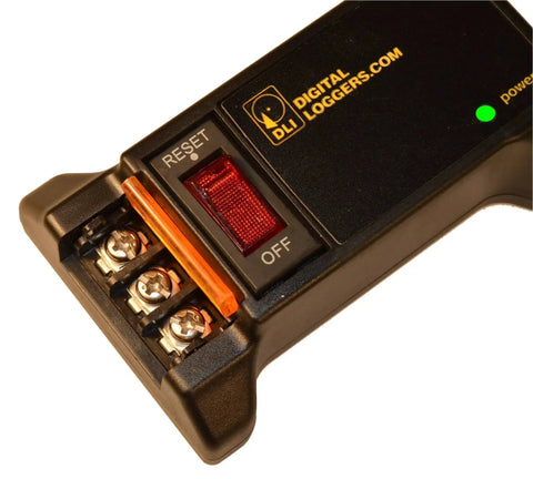Enclosed AC DC Power Relay with Protection and Debounce Screw Terminals 120V Trigger Input for easy control, close-up view of switch.