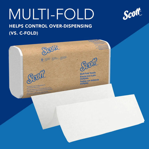 Universal Multifold Paper Towels 9.2x9.4 Inches Absorbency Pockets Bulk Case 4000 Sheets showing folded towel and pack
