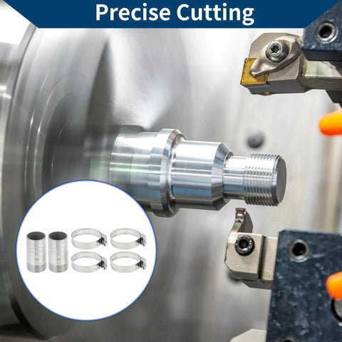 304 Stainless Steel Hose Barb Fittings I Shaped Male Thread Connector 1.3 Inch Outer Diameter in precise cutting process