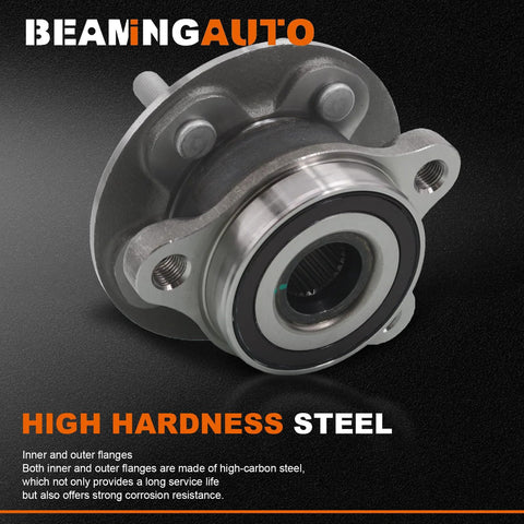 Two Front Wheel Hub Bearing Assemblies 513402 Fits Toyota Corolla 2019 Through 2022, Prius 2016 Through 2022, close-up view