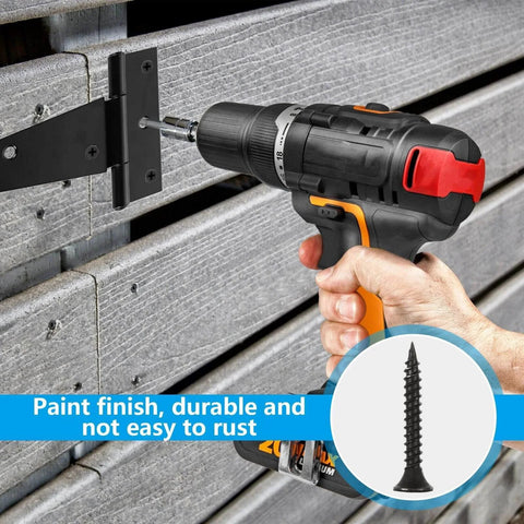 Installing Six Pack 6 Inch T Strap Heavy Duty Gate Hinges For Barn Doors Fences Sheds And Wooden Gates Black Rustproof
