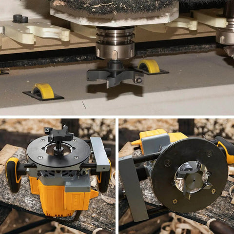 Pro Grade Heavy Duty Slab Flattening Router Bit With Four Wing Carbide Inserts for Spoilboard Surfacing and Wood Planing in use