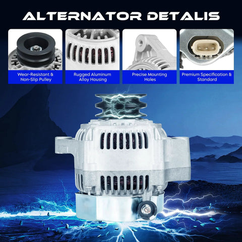 Plug And Play Alternator For Nissan Maxima 3.0L V6 And Murano 3.0L 2003 2007 And Infiniti I30 I35 3.0L V6 Replacement details