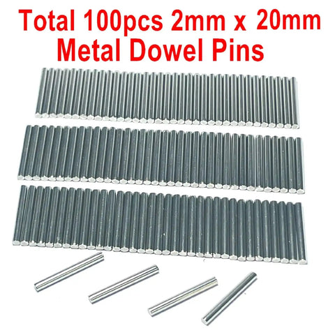100 Pack 2mm By 20mm Dowel Pins Metal Dowel Pins M2 For Wood Furniture Shelves 304 Stainless Steel Shelf Pegs