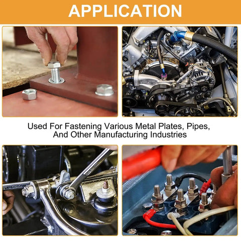 Heavy Duty Stainless Steel Bolts Kit With 304 Stainless M6 M8 M10 Hex Bolts Nuts Washers And Screws, multi-application use