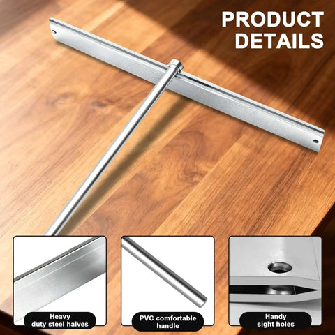 15.25 Inch Sheet Metal Bender Hand Tool For Roofing And HVAC Projects Bends Up To 24 Gauge Steel on a wooden surface