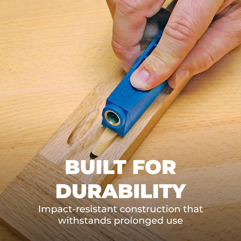 Compact Pocket Hole Jig Kit For Small Projects And Tight Spaces, Delivers Strong Joints No Glue Needed, Works With Various Material Thickness, Premium Mini Jig With Steel Enforced Drill Guides, Great For Quick Fixes And Craft Jobs in use on wood
