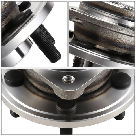 Close-up of 78mm Full Cast Rotor Front Wheel Bearing Hub Assembly Direct-Fit For Jeep Cherokee 1999-2001 And Jeep Wrangler 1999-2006