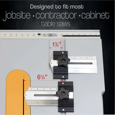 Thin Rip Jig For Table Saws And Router Tables For Repetitive Narrow Strip Cuts In 3/4 By 3/8 Inch Miter Slots on table saw