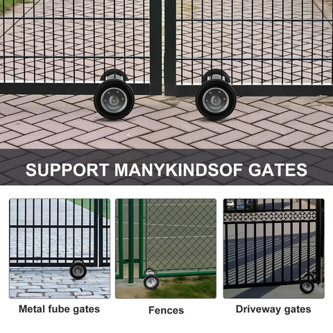 6 Inch Adjustable Sliding Gate Wheel Tensioner Set With Mounting Bracket And U Bolts For Smooth Operation Of Metal Tube And Driveway Gates