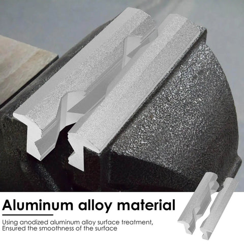 1 Pair Aluminum Alloy Magnetic Vise Jaws Set For 1.5 Inch V Type Vice Jaws Protectors Covers Built Tough For Woodworking Diy Projects And Plumbing in vise