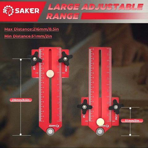 Thin Rip Jig Table Saw Guide For Repetitive Narrow Strip Cuts Built From Anodized Aluminum with adjustable measurement range