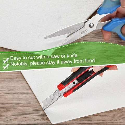 Ceramic fiber kiln paper sheets, white, 11x12 in, 0.12 in thick, 10 sheets for glass fusing.