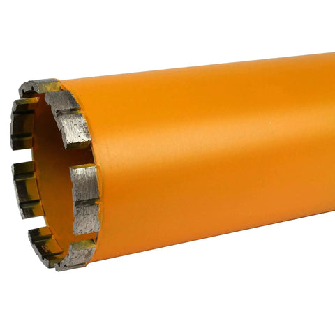 3 Inch Diamond Turbo Core Drill Bit Hole Saw For Concrete And Masonry, 14 Inch Drill Depth, 1-1/4 Inch Arbor For Core Drill Stand Rig, Dry And Wet Use, Laser-Welded 10 Mm Teeth, Grade A Diamond Crystals For Fast, Clean Holes
