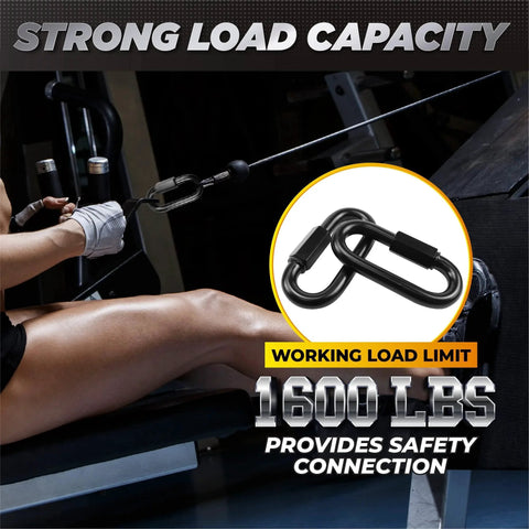 6 Pack 3 Inch Heavy Duty Chain Quick Links, 8mm Thick, 1600 Lbs Weight Capacity, ideal for strong load connections at gym