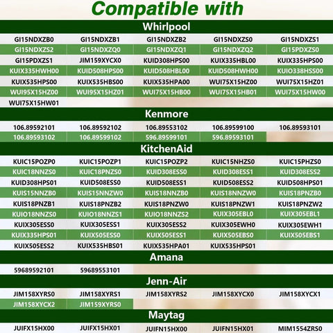 Compatibility list for Ice Maker Bin Temperature Sensor Thermistor For Whirlpool Kenmore KitchenAid Jenn Air Ice Makers And Refrigerators RUHUALIFE Compatible Replacement Part 3021097 AP6022509 PS11755842 W10511923.