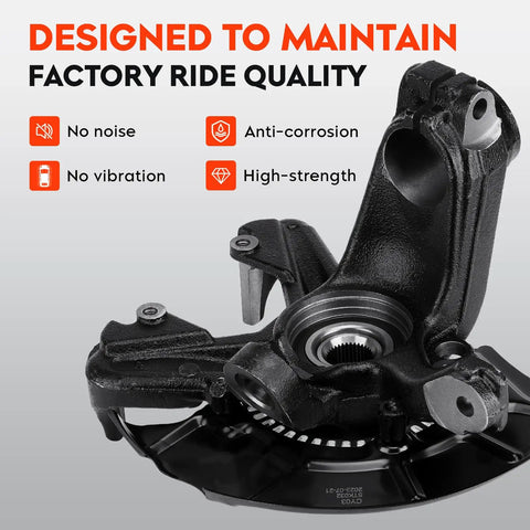 Front Steering Knuckle And Wheel Bearing Hub Assembly For Beetle, Golf, And Jetta With 280mm Rotor Left And Right Sides