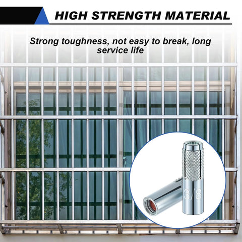 100 Pcs 3/8-16 Concrete Anchors Zinc Plated Carbon Steel Drop-In Anchors With Inner Female Thread Expansion visible in use