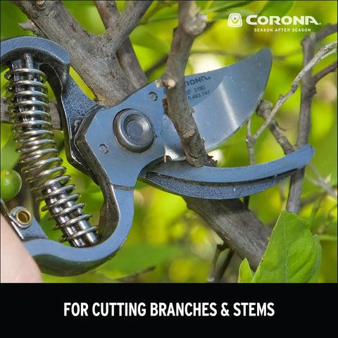 Forged Classic Bypass Pruner With 1 Inch Cutting Capacity For Live Branches And Green Wood Sharp Forged Steel Blade