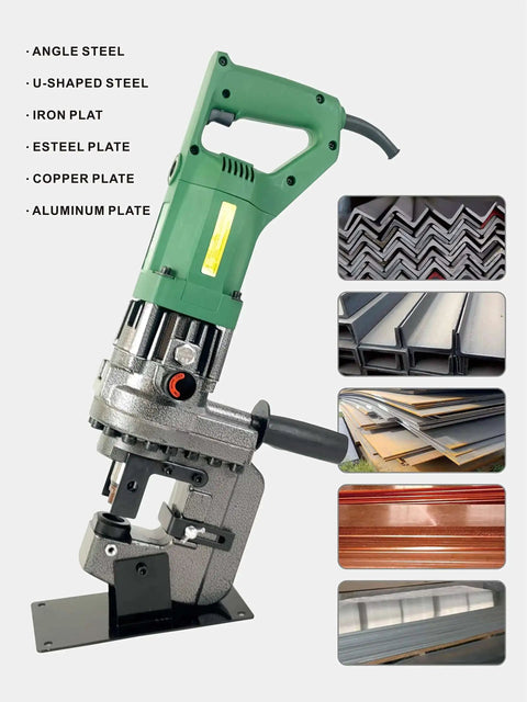 Electric Hydraulic Punching Tool 1.2 HP 110V for steel and metal sheets