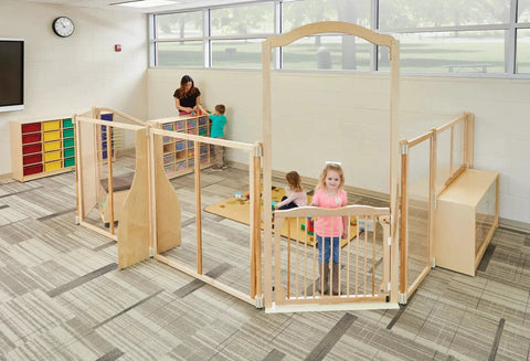 KYDZ Suite Wall Connector for E Height Setup with Pre Drilled Holes and Included Hardware in classroom setting