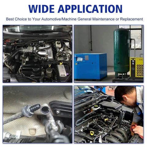 Wide application of All In One Nylon 66 Vacuum Connector Kit With Heat Resistant 240C And 460F Rating in automotive settings.