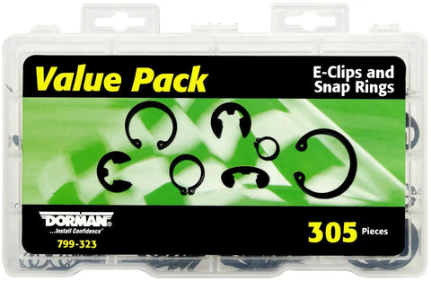 E Clips And Snap Rings Value Pack With 16 SKUs And 305 Pieces Make It A No Brainer For Easy Organization And Quick Replacements