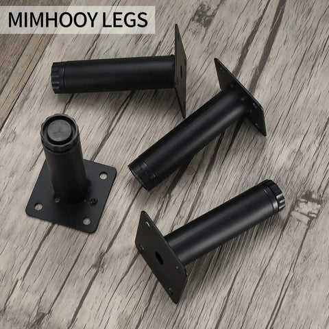 4 Pack Adjustable Metal Furniture Legs 6 Inches High Heavy Duty Cabinet Feet for Kitchen Shelves Sofa Table Chair Desk Cupboard