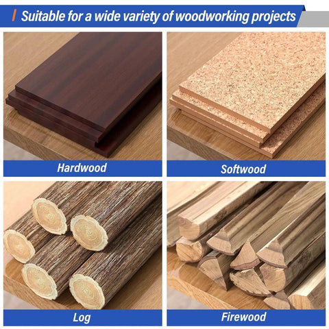 Image showing wood types - hardwood, softwood, log, and firewood, suitable for woodworking with Three Size Sphere Rotary Burr Set for Wood Carving and Engraving With 5/8-11 Thread Includes 25mm 30mm 40mm Ball Burrs in Carbide Steel for 4-1/2 Inch and 5 Inch Angle Grinders Ideal for Hollowing Slotting Engraving and Polishing for DIYers BURMONG.
