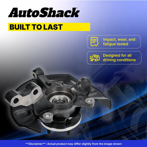 Front Steering Knuckle And Wheel Bearing Hub Assembly Left Replacement For 2007 2012 Hyundai Elantra