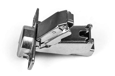 Concealed Hydraulic 165 Degree Frameless Cabinet Door Hinges With Adjustable Mounting Easy Install Soft Closing Nickel Plated Steel