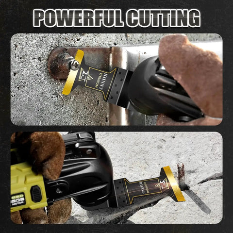 Six Piece Titanium Oscillating Tool Blades Kit For Metal Wood Plastics Universal Fit For Dewalt Milwaukee Ryobi Fein