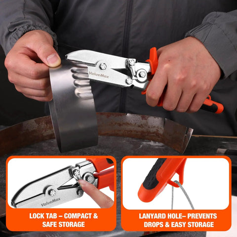Heavy Duty 5 Blade Hand Crimper For Gutter And Sheet Metal Crimping 22 To 28 Gauge Stainless Steel used on ductwork