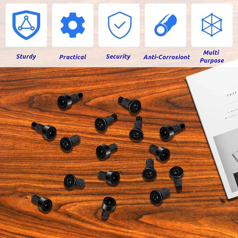 40 Piece Ring Doorbell Screw Set Four Types T6 Short T6 Long T15 Short And T15 Long for Video Doorbell on wooden surface