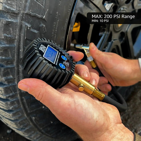 ElitePro Digital Tire Pressure Gauge JACO Superior With Pro Grade Accuracy Up To 200 PSI measuring car tire pressure