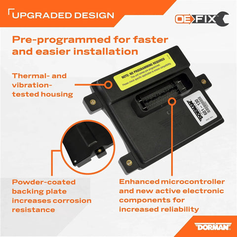 Plug And Play Fuel Pump Driver Module 601-130 For GM Vehicles Replacement, Upgraded Microcontroller And Durable Build