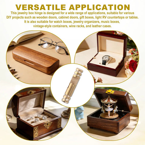 Premium 30 Pcs Brass Hidden Cylinder Hinges Mini Barrel Hinges 20x4mm For Jewelry Box Concealed Invisible Hinge For Wooden Cases