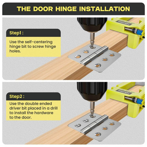Green Door Hinge Jig For Quick Install No Fuss All In One Router Template For 3 To 5 Inch Hinges Slotting Tool tutorial