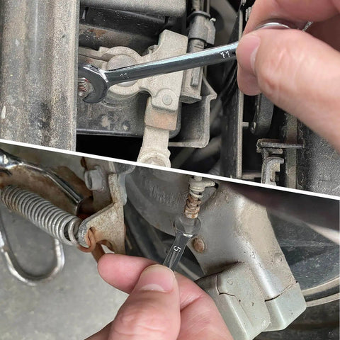 Using Metric 10 Piece Mini Wrench Set With Open End And Box End Handles From 4mm To 11mm on vehicle for auto fixes
