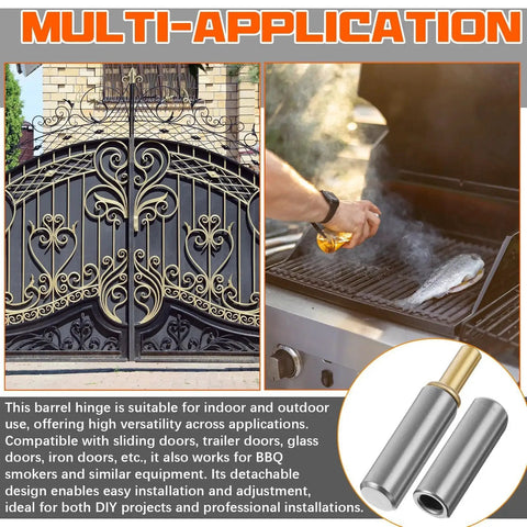 30 Pack Weld On Bullet Hinges Heavy Duty Carbon Steel For Gates And Doors with gate and grill applications visible